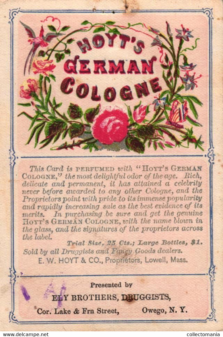 5  Cards Hoyt's German Cologne Perfume Calendar 1894 1892 - Antiguas (hasta 1960)