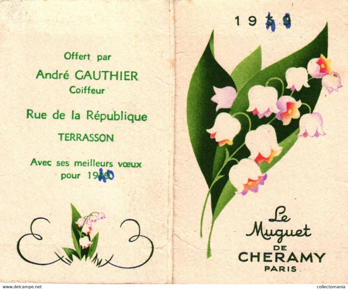 6 Calendriers De Cheramy Paris La Rose  Muguet  Festival Espace Joli Soir 1938 1939 1955 1957 1963 1965 - Antiquariat (bis 1960)