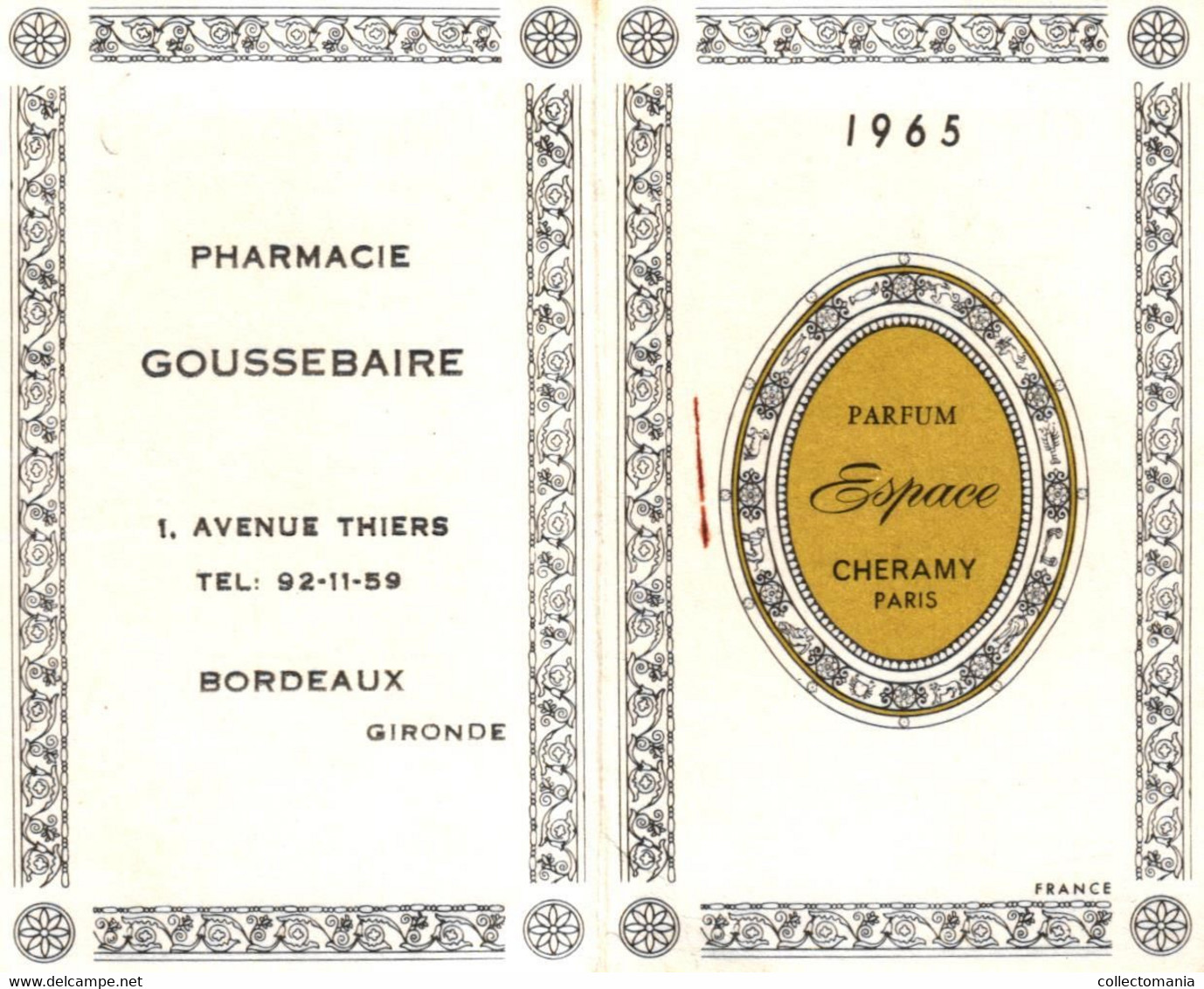 6 Calendriers de Cheramy Paris la Rose  Muguet  Festival Espace Joli Soir 1938 1939 1955 1957 1963 1965
