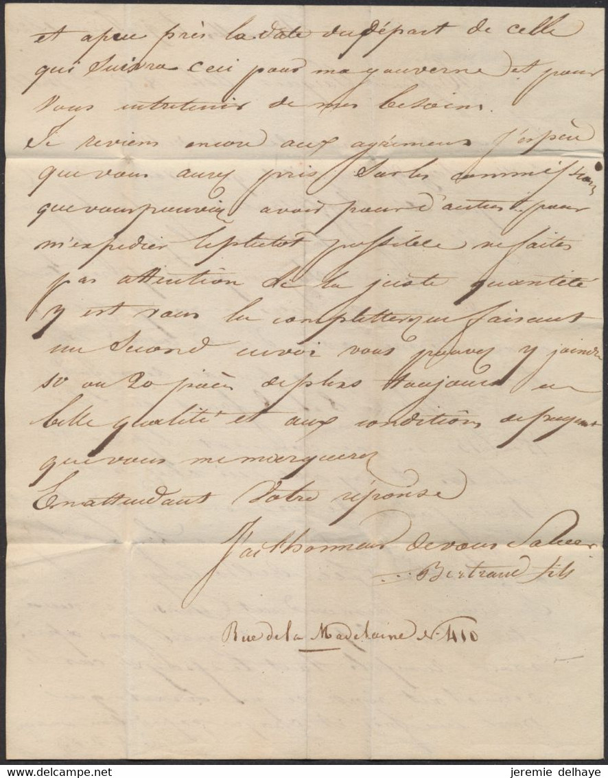 LAC Datée De Bruxelles (1828) + Obl Linéaire BRUSSEL / FRANCO & FRANCO / GRENZEN > Wohlen (Suisse), Port Rectifié - 1815-1830 (Periodo Holandes)