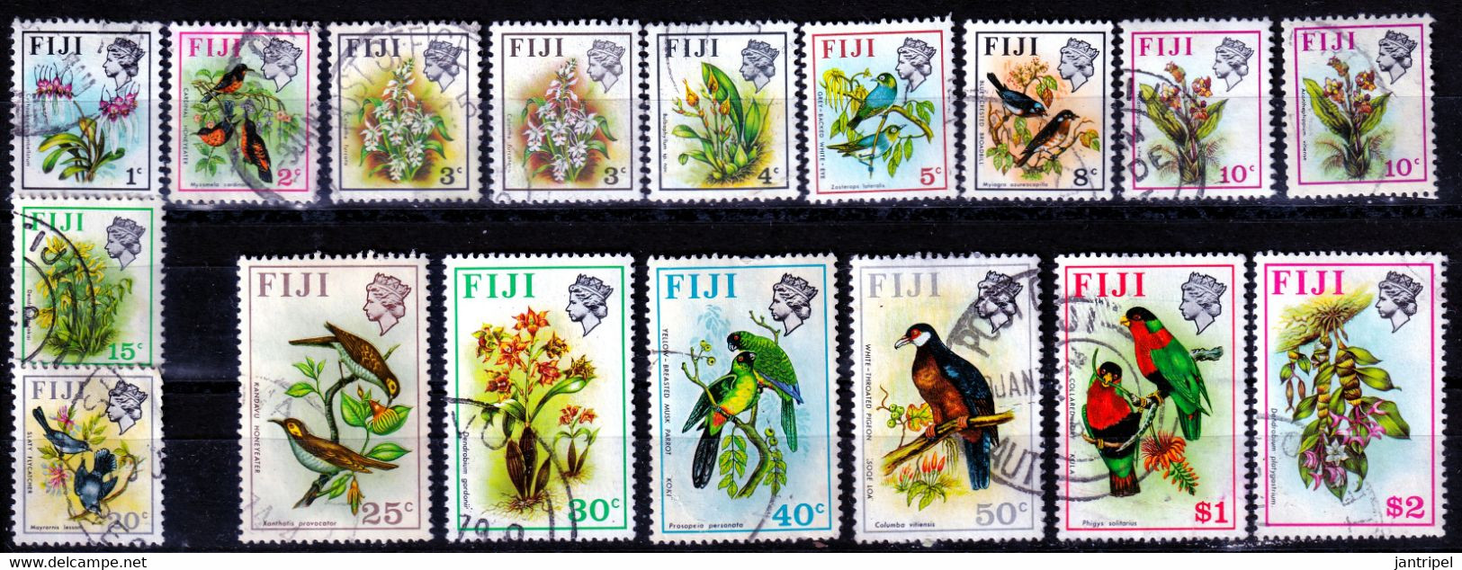 FIJI  1971 BIRDS SET USED  ( NO 6 C) - Fiji (1970-...)