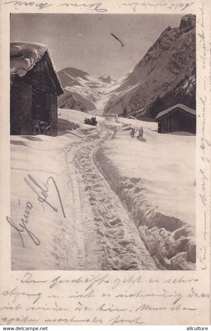 A2369 - HIVER DANS LA HAUTE VALLE VAUD CANTON, SWITZERLAND 1922  USED  VINTAGE POSTACARD - Le Vaud