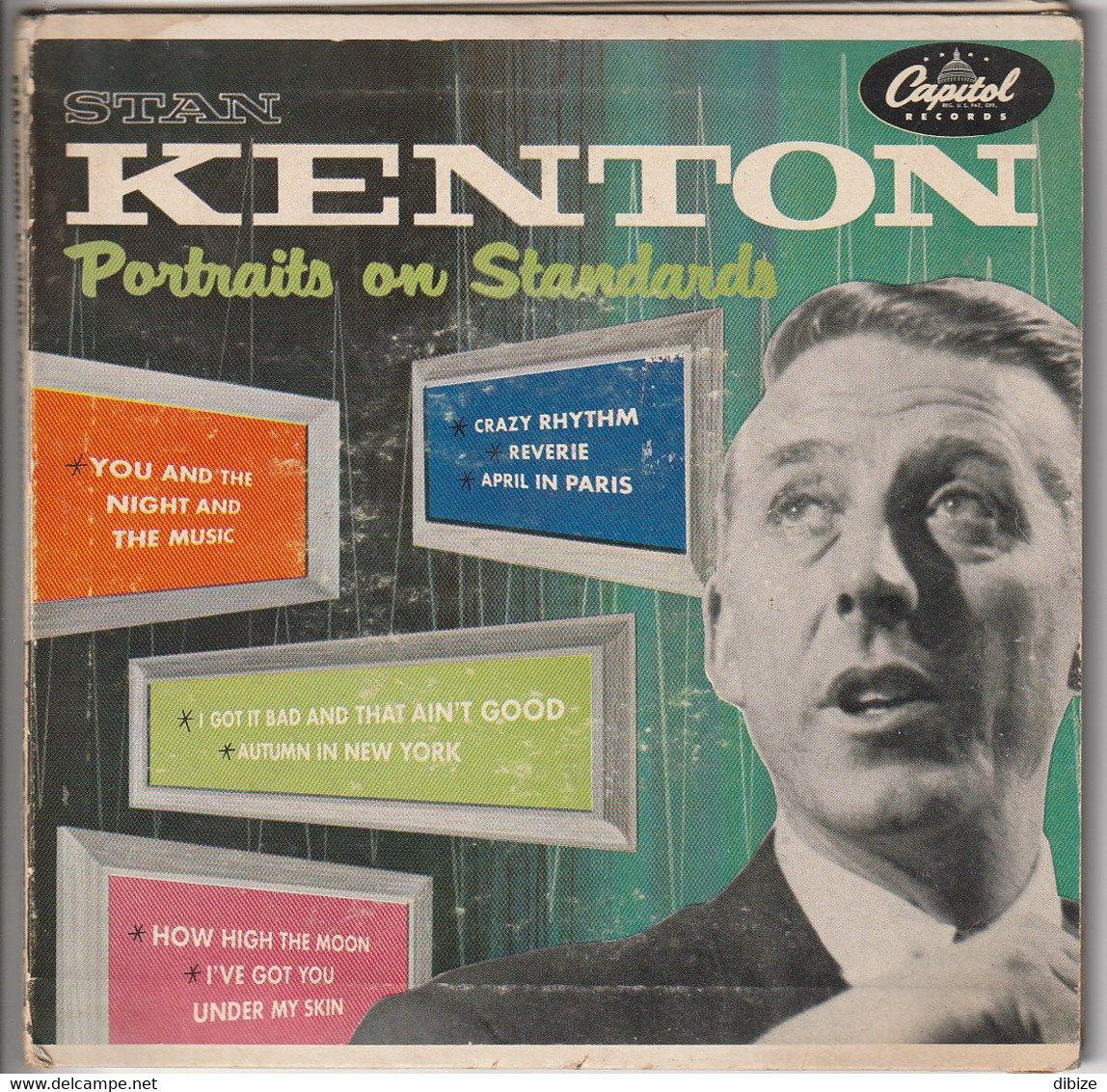 Disque Vinyl  à 45 Tours D'occasion. Musique Jazz. Stan Kenton. Portraits On Standards. 1953. 4 Titres. Etat Moyen. - Jazz