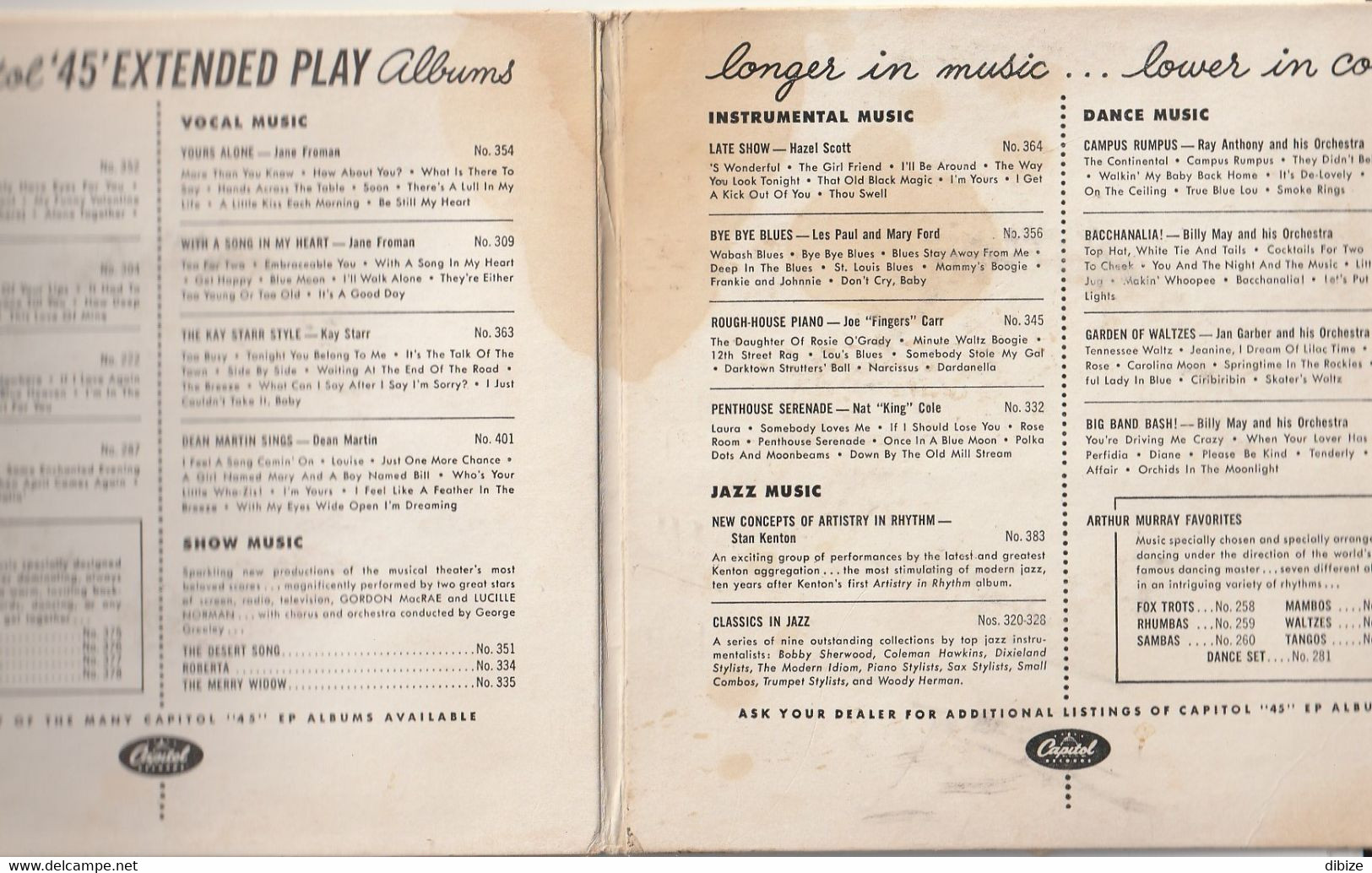 Disque Vinyl  à 45 Tours D'occasion. Musique Jazz. Stan Kenton. Portraits On Standards. 1953. 4 Titres. Etat Moyen. - Jazz