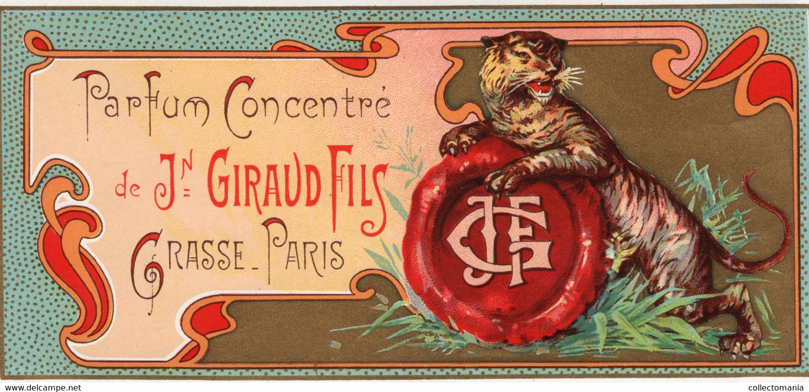 2 Etiquettes De PARFUM Eau De Cologne Giraud Fils Grasse Paris - Antiguas (hasta 1960)