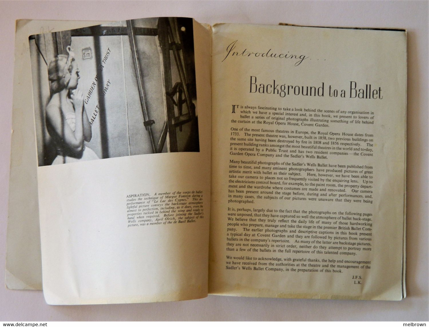 Background To A Ballet 1950'sVintage Booklet By John Speed - Cultura