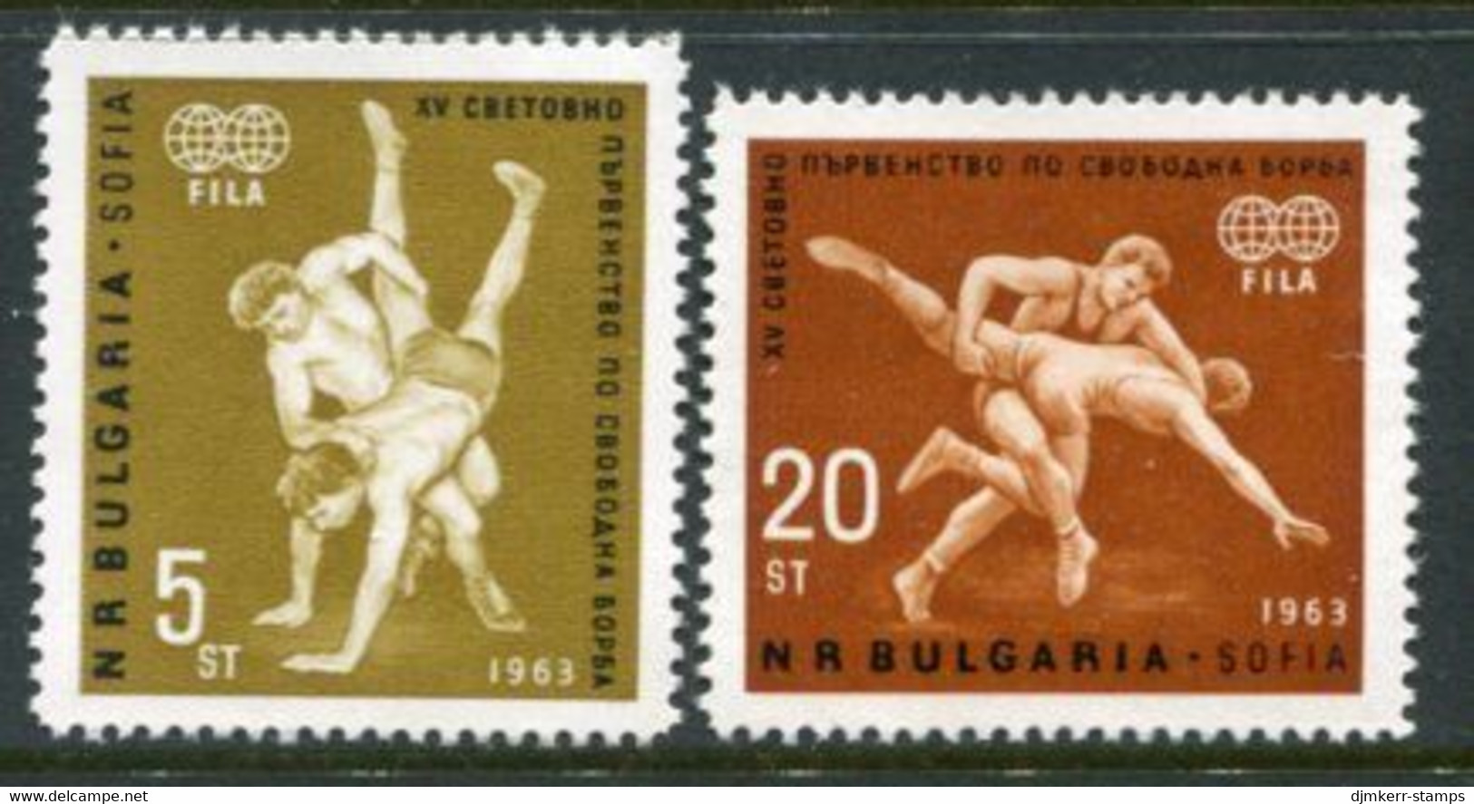 BULGARIA 1963 Wrestling Championship  MNH / **.  Michel 1383-84 - Ungebraucht