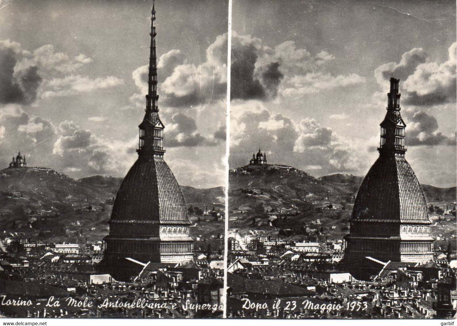 Torino - Mole Antonelliana Il 23 Maggio 1953 - Fg Vg - Mole Antonelliana