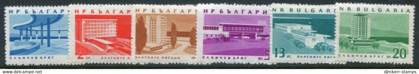 BULGARIA 1963 Resort Buildings  MNH / **.  Michel 1368-73 - Unused Stamps
