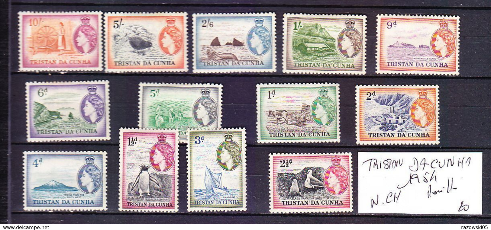 TIMBRE . . . . . . . . . GRADE BRETAGNE ANGLETERRE COLONIE TRISTAN DA CUNHA 1954 - Other & Unclassified