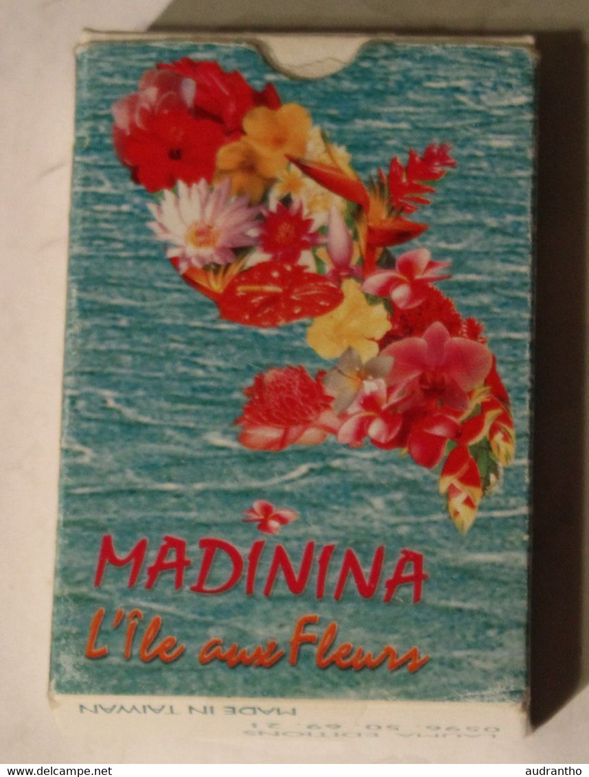 jeu de 54 cartes à jouer publicitaire La Martinique Madinina L'île aux fleurs Lauma éditions