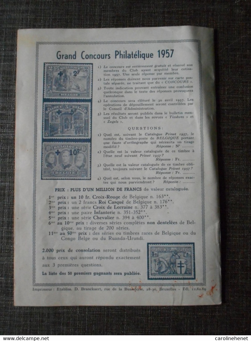 Magazine De Philatélie Belge De 1957 N°2 - Français (àpd. 1941)