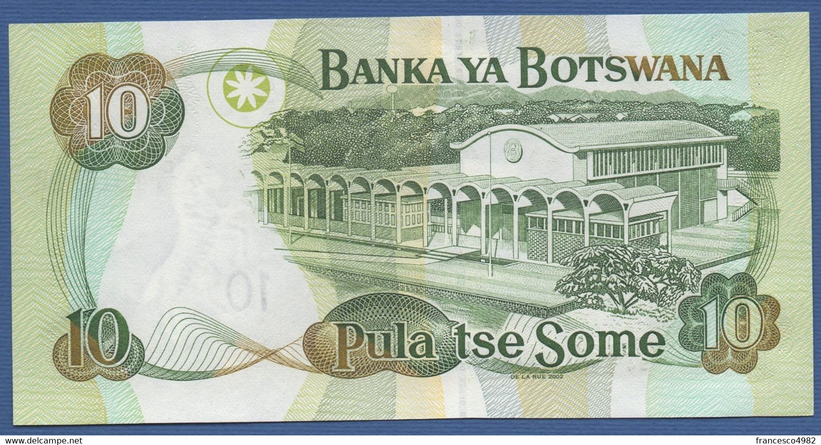 BOTSWANA - P.24a –  10 PULA 2002 UNC Prefix D/94 - Botswana