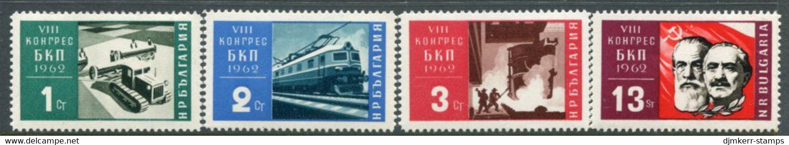 BULGARIA 1962 Communist Party Congress MNH / **.  Michel 1351-54 - Ungebraucht