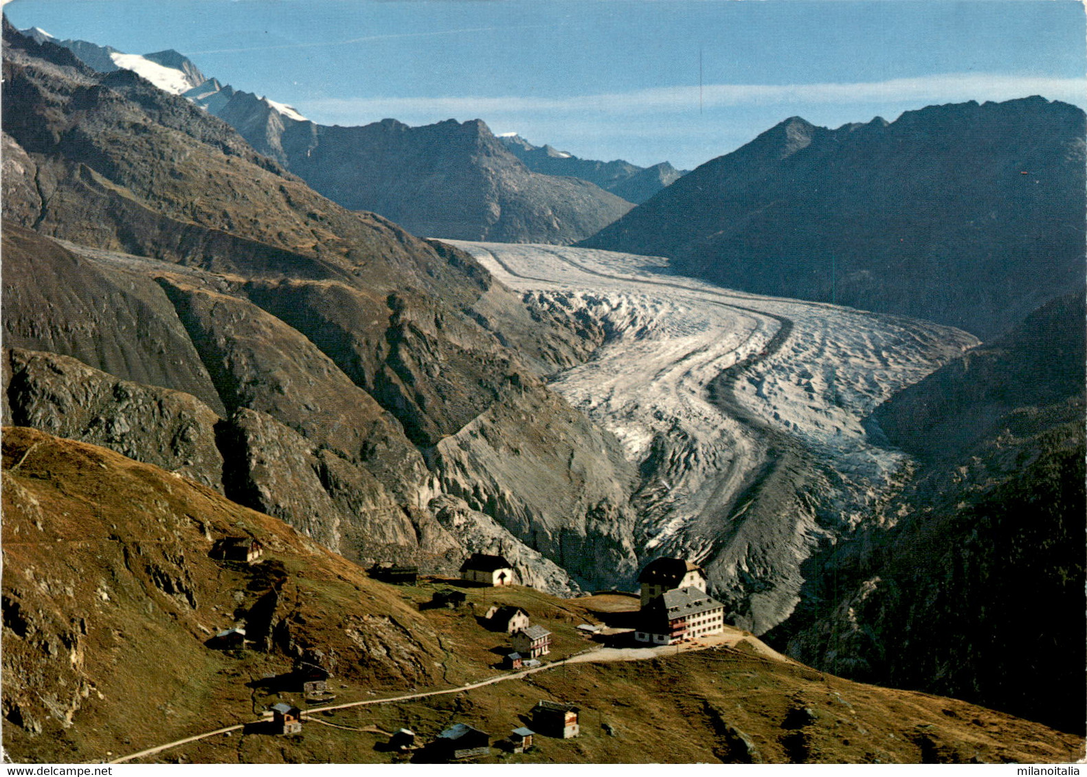 Belalp Ob Blatten Mit Grossem Aletschgletscher (18876) * 14. 8. 1972 - Blatten