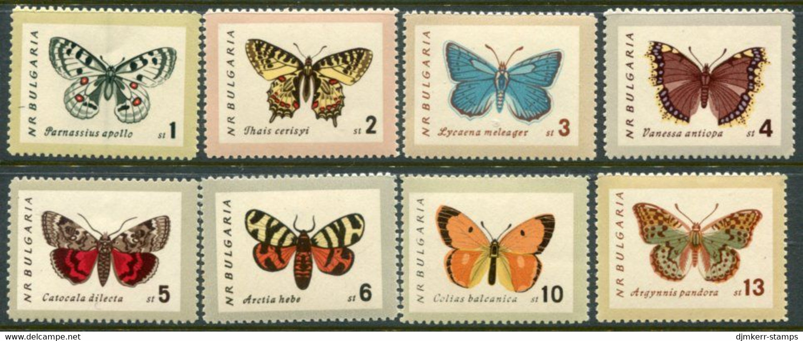 BULGARIA 1962 Butterflies  MNH / **.  Michel 1339-46 - Nuovi