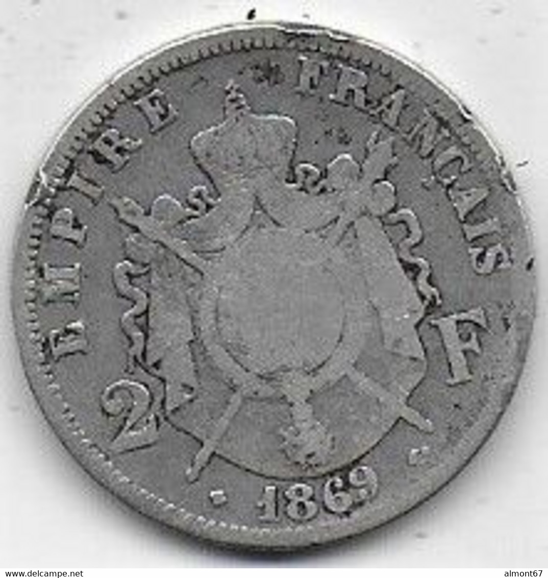 NAPOLEON -   2 Fr   1869 BB - 2 Francs