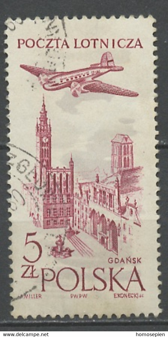 Pologne - Poland - Polen Poste Aérienne 1957-58 Y&T N°PA46 - Michel N°F1080 (o) - 3,40z Gdansk - Oblitérés