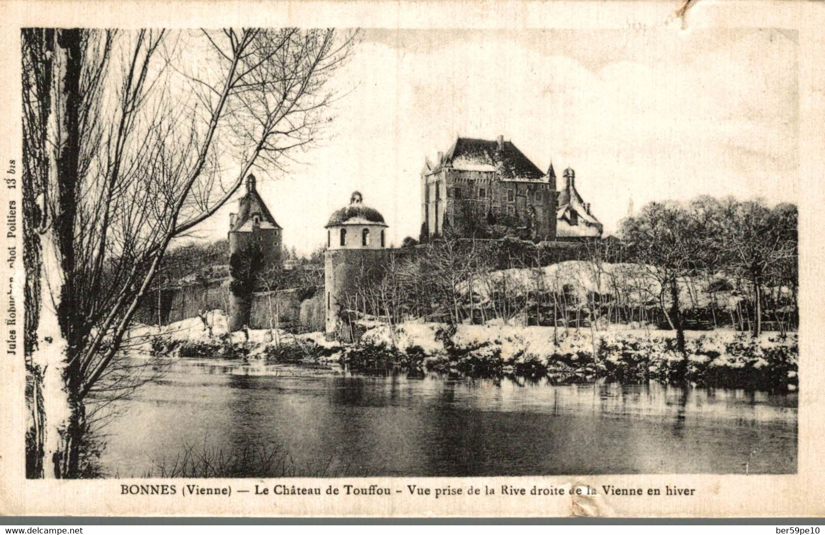 86 CHATEAU DE TOUFFOU VUE PRISE DE LA RIVE DROITE DE LA VIENNE EN HIVER - Chateau De Touffou