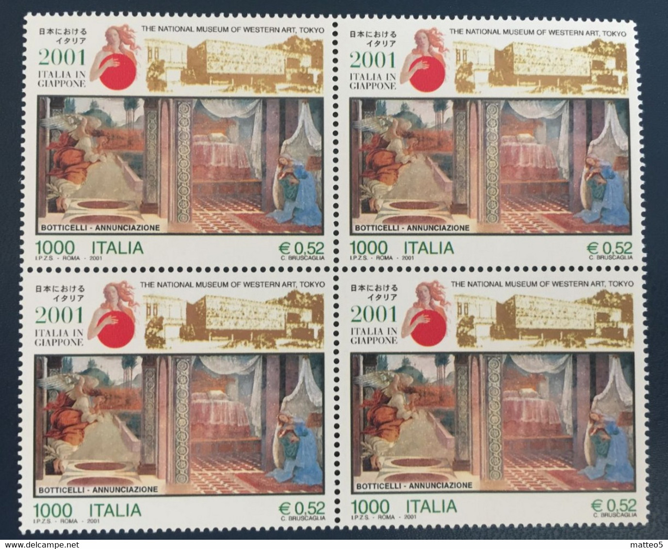 2001 - Italia - Italia In Giappone - The National Museum Of Western Art Tokyo - 2001-10: Mint/hinged