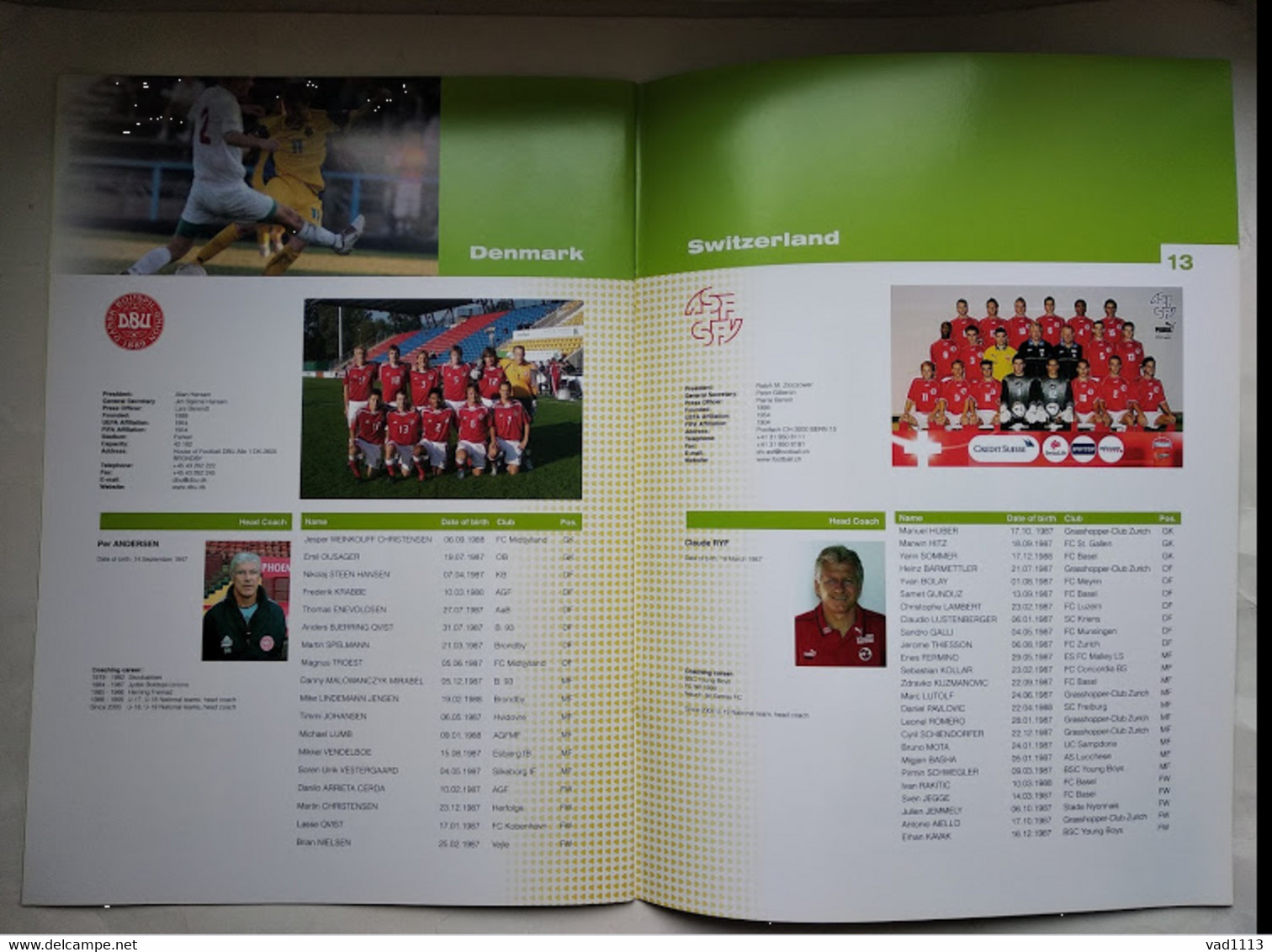 Football Program - UEFA UNDER 19  CHAMPIONSHIP - Ukraine, Czech Republic, Denmark, Switzerland - Bücher