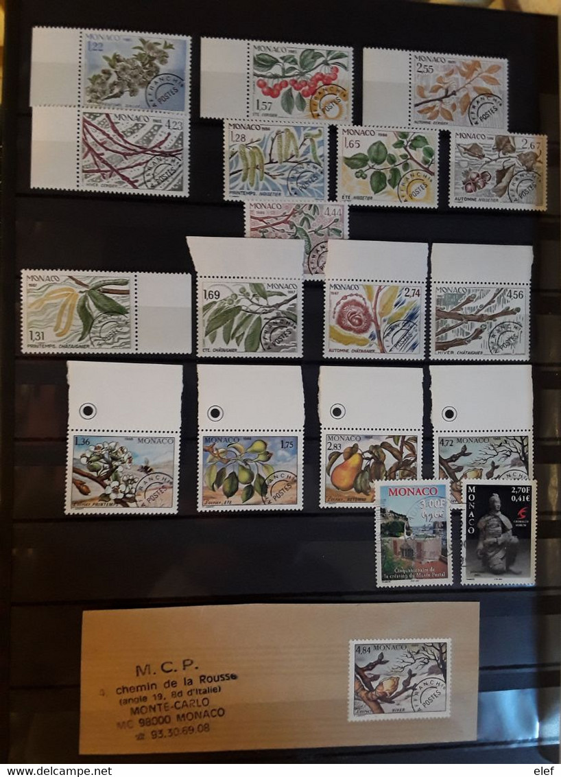 MONACO Collection de plusieurs centaines de timbres neufs et obl non triés toutes epoques dont classiques TB  FORTE COTE