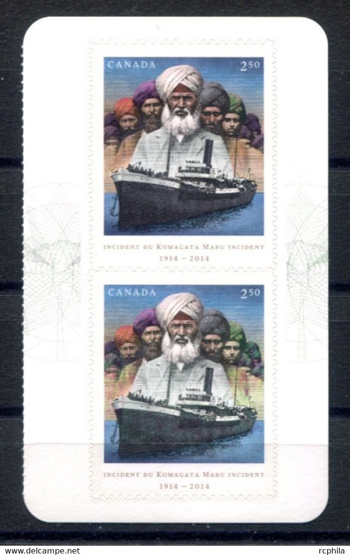 RC 20768 CANADA INCIDENT DU KOMAGATA MARU PAIRE DE CARNET BOOKLET PANE MNH NEUF * - Volledige Velletjes