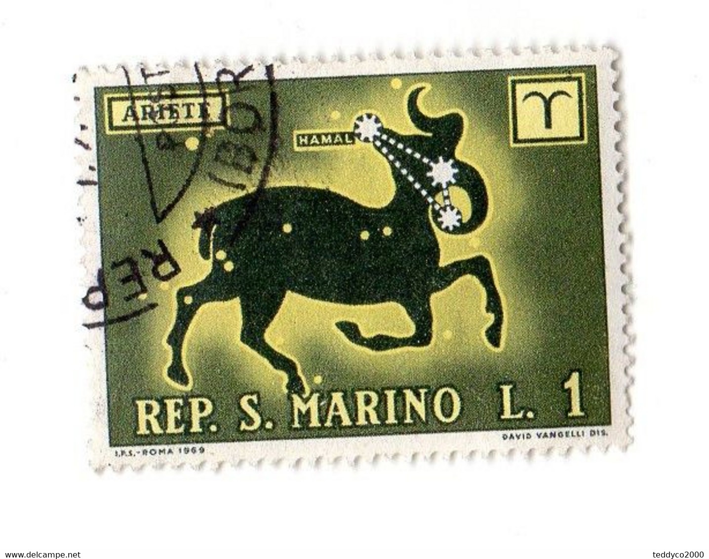 SAN MARINO 1969 Segni Zodiacali Ariete - Otros & Sin Clasificación