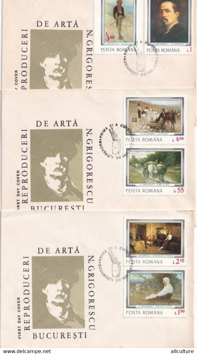 A2629 - Picture, Nicolae Grigorescu, Reproducere De Arta Bucuresti Romania FDC 1977 - FDC