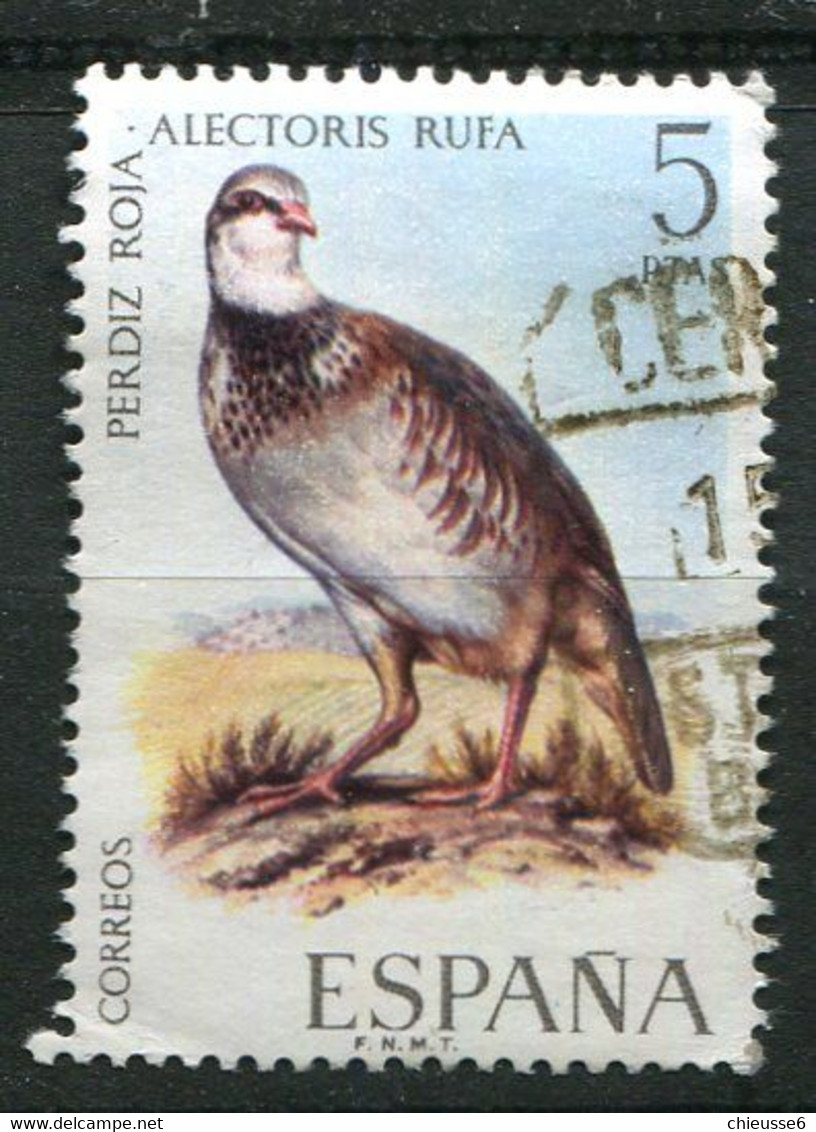 (CL 14 - P.44) Espagne Ob N° 1694 - Oiseaux : Perdrix Rouge - Patrijzen, Kwartels