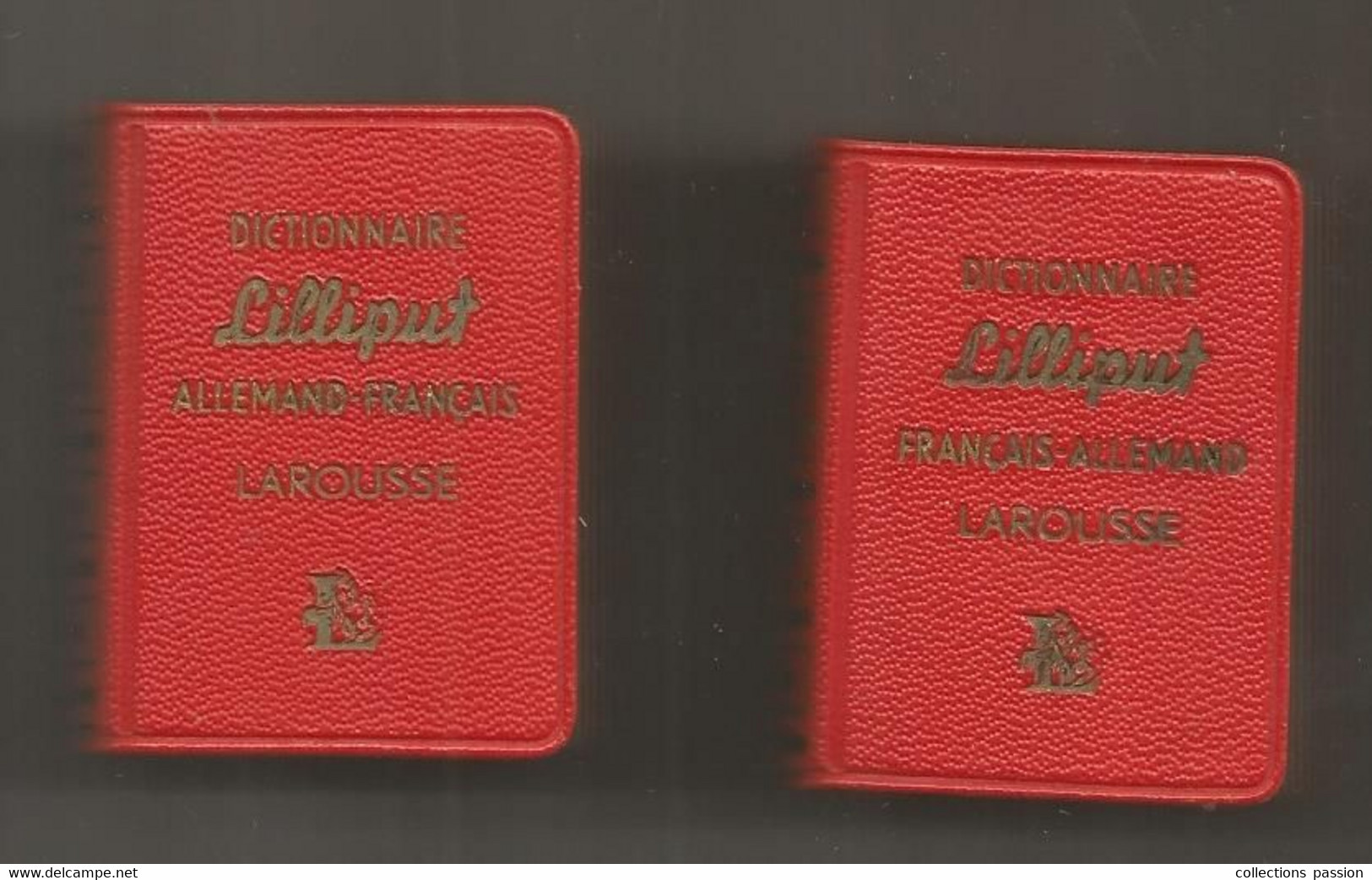 JC , Mini Dictionnaire LILLIPUT, Allemand-français, Français-allemand,  35 X 50 X 15 Mm , LOT DE 2 , Frais Fr 3.35 E - Woordenboeken