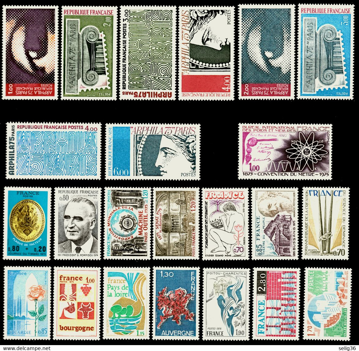 FRANCE 1975 YT 1830-1862 ** - 1970-1979