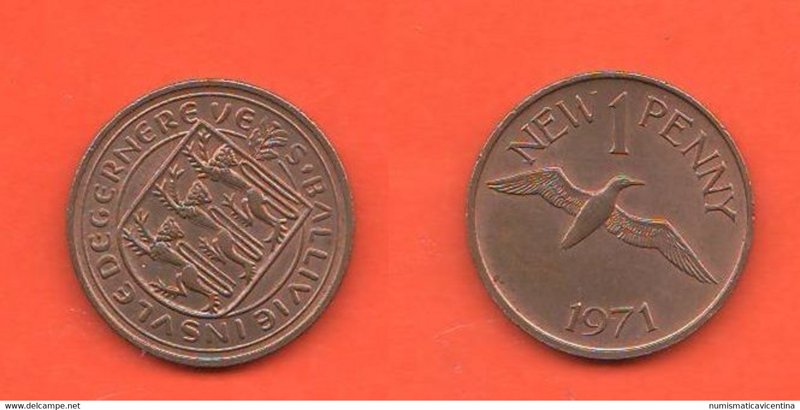 Guernsey 1 One New Penny 1971 Bronze & Tipologycal Coin - Guernsey