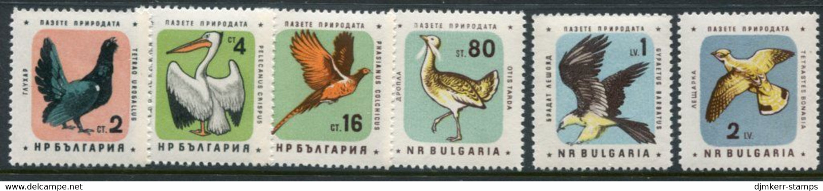 BULGARIA 1961 Protection Of Birds MNH / **.  Michel 1217-22 - Nuevos