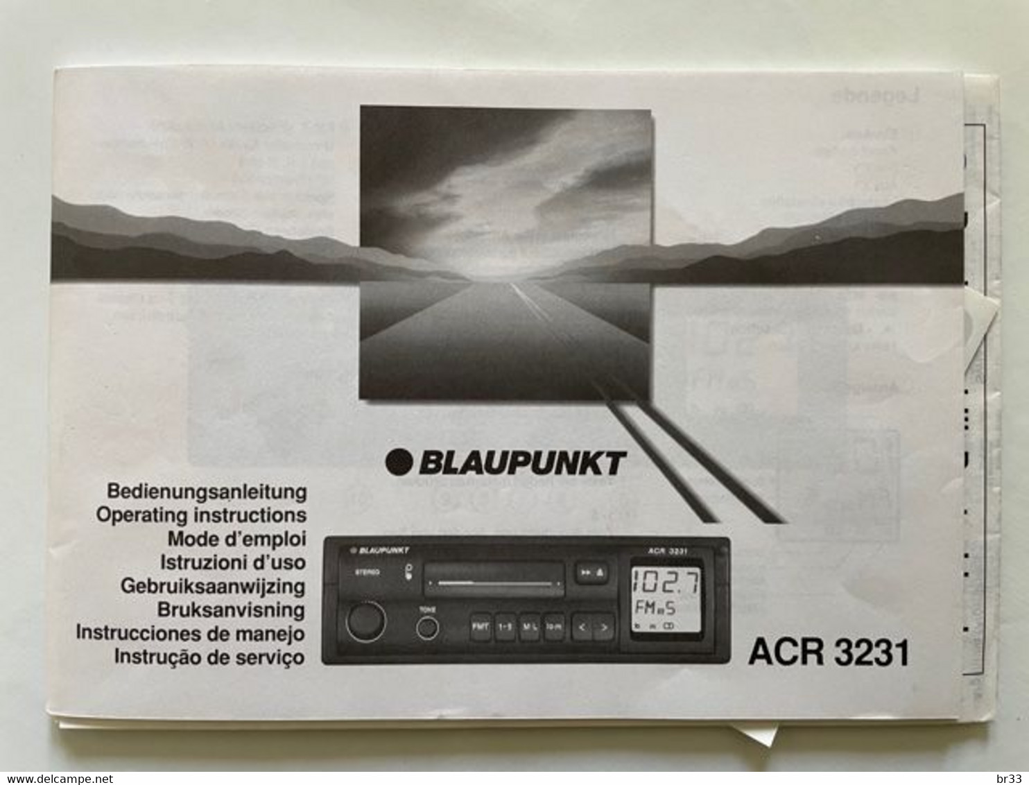 Notice Instructions Autoradio Blaupunkt Automobile Mode D'emploi ACR 3231 - Literature & Schemes