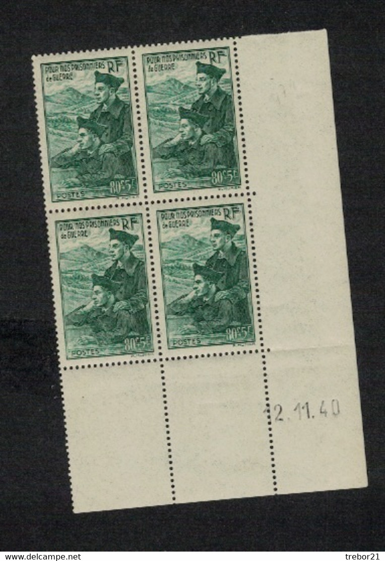 FRANCE, -N° 474 / 475 Prisonniers - Coin Daté - Cote Yvert 2012 = 18 €uros - Unused Stamps