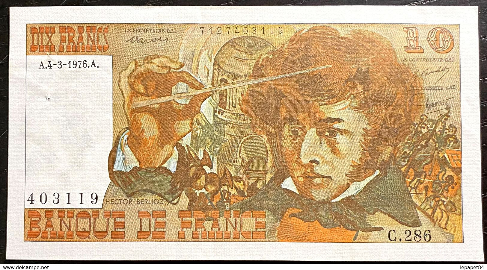 Billet De 10 Francs Type "Berlioz" - TTB - 4 Mars 1976 - Série C.286 - 10 F 1972-1978 ''Berlioz''