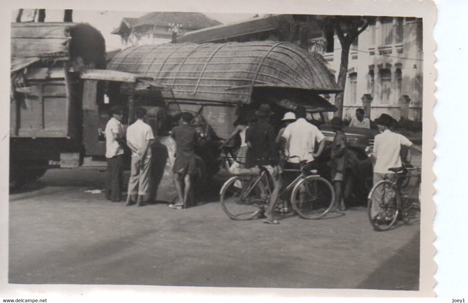 Photo  Accident à Saigon,Aout 1950,format 6/8 - Cars