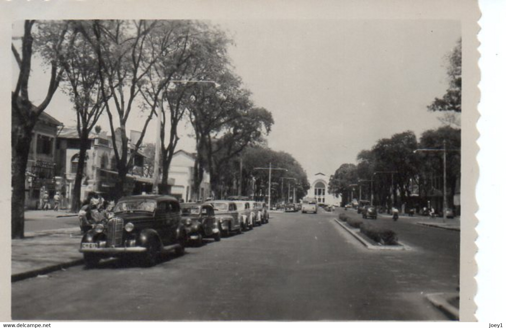 Photo  Boulevard  à Saigon,format 6/8 - Cars