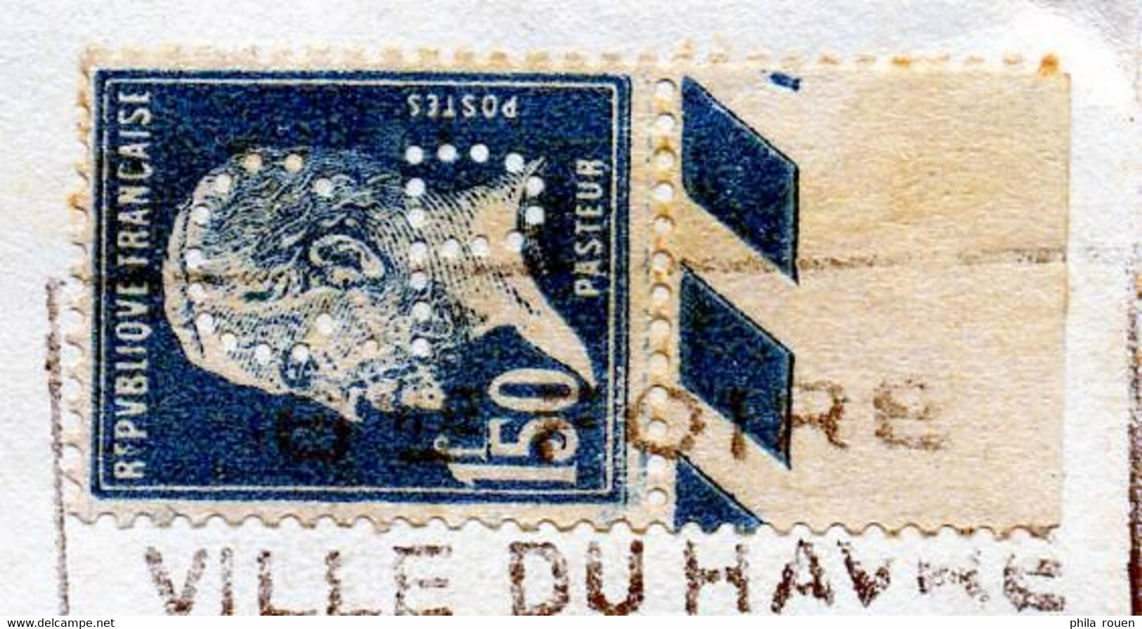 Lettre Le Havre 1930 Perforé CP 342 - Other & Unclassified