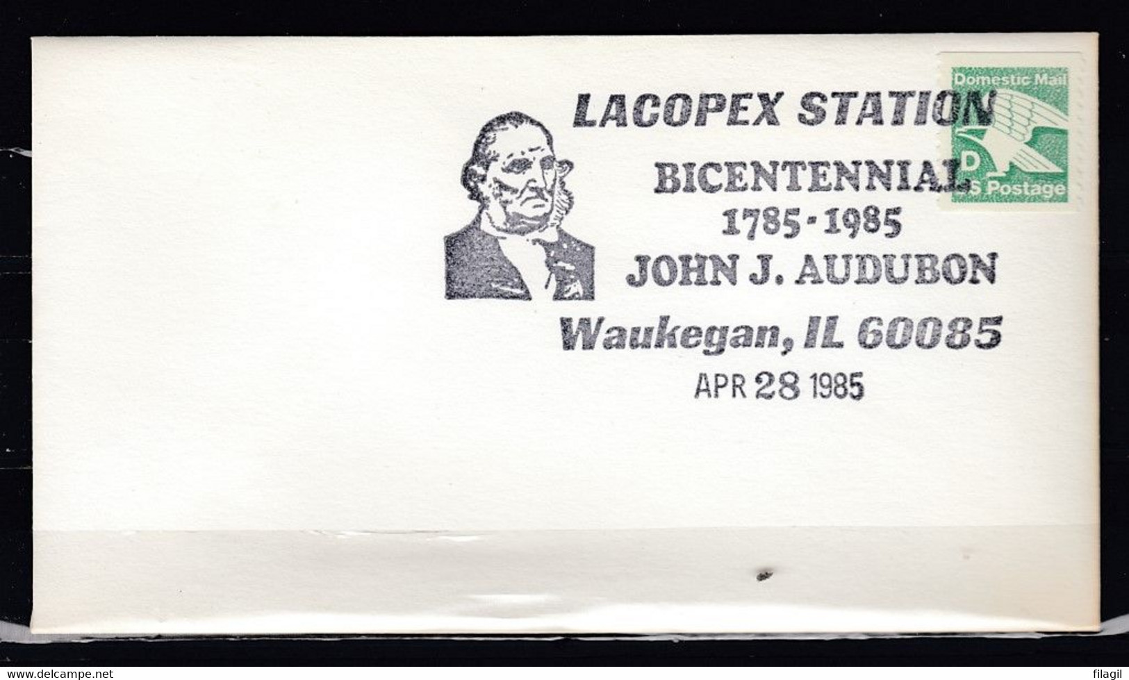 Brief Van Lacopex Station Bicentennial 1785-1985 Waukegan - Briefe U. Dokumente