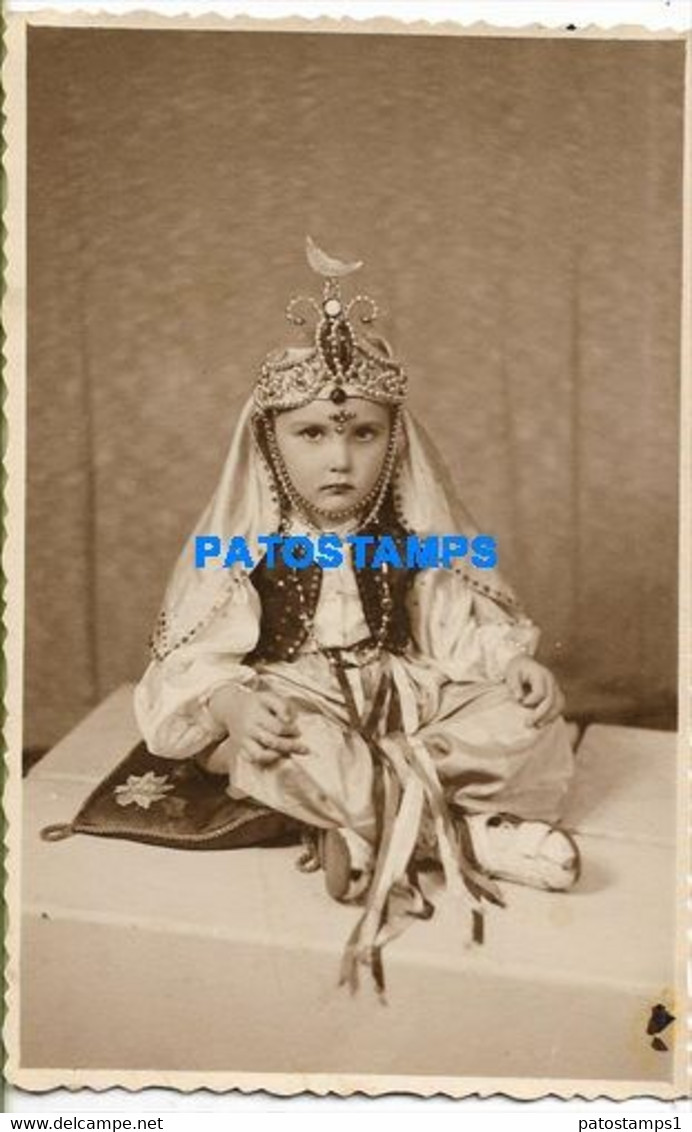 157073 ARGENTINA COSTUMES CARNIVAL DISGUISE ARAB PHOTO NO POSTAL POSTCARD - Argentinien