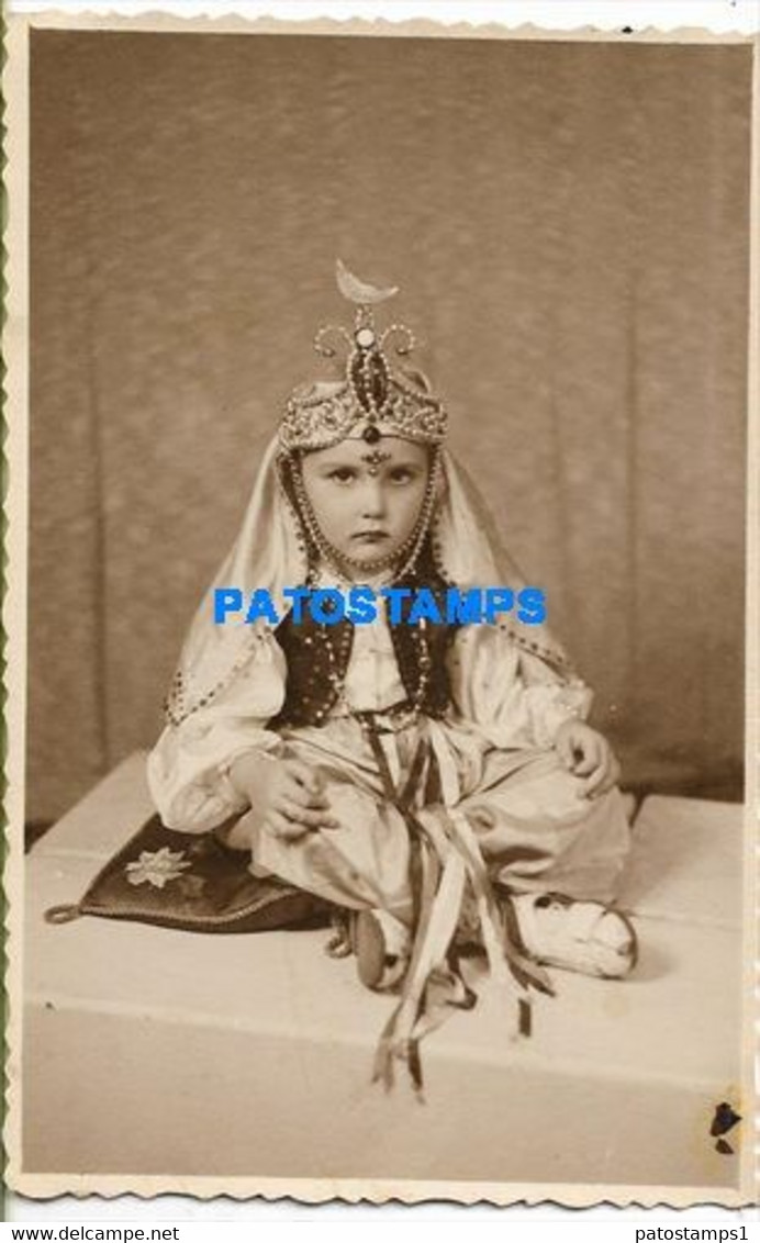 157073 ARGENTINA COSTUMES CARNIVAL DISGUISE ARAB PHOTO NO POSTAL POSTCARD - Argentina