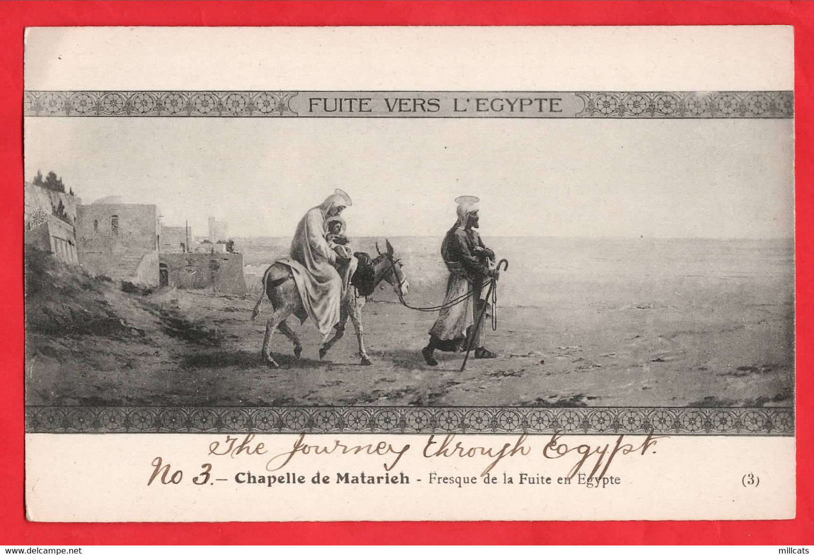 EGYPT    MATARIEH  CHAPEL AND FRESQUE   SEPT CARTES   7 CARDS    1919 - El Matareya