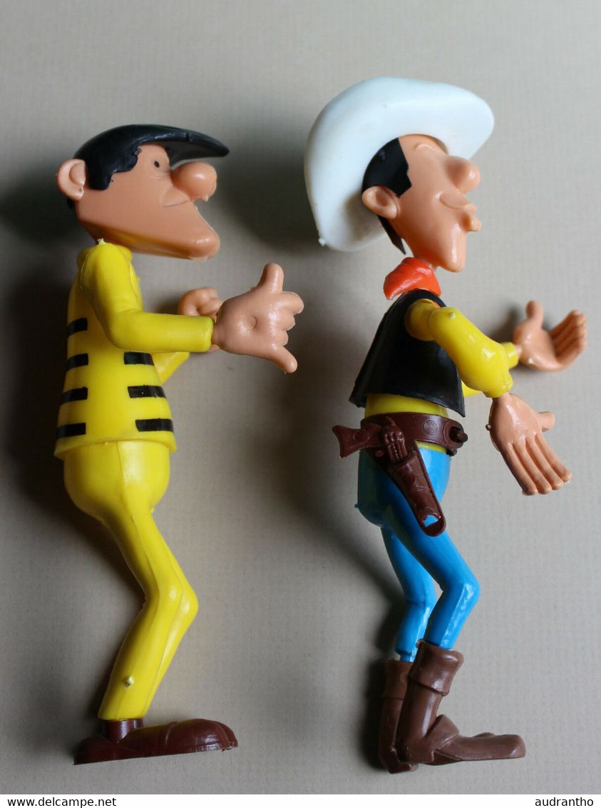 1984 Lucky Luke Dalton 2 Grandes Figurines Articulées Démontables Dargaud - Figurines En Plastique