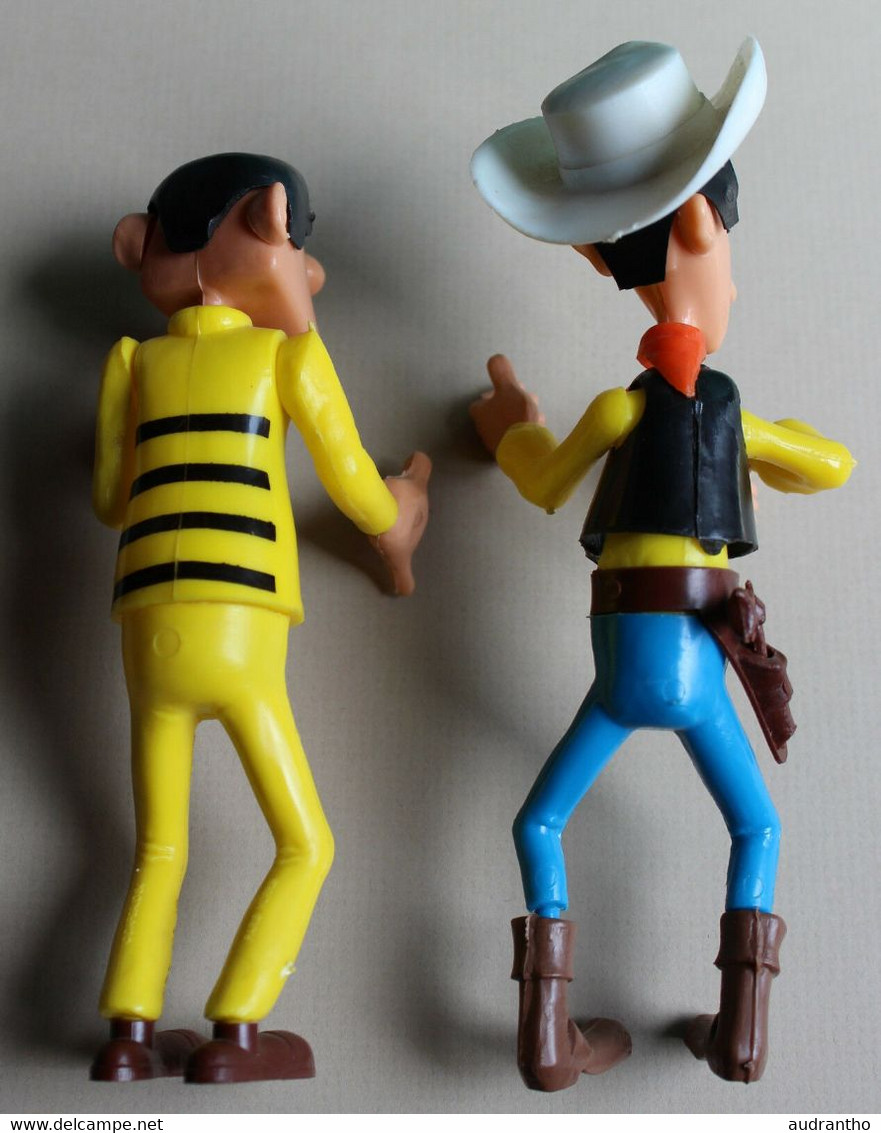 1984 Lucky Luke Dalton 2 Grandes Figurines Articulées Démontables Dargaud - Figurines En Plastique