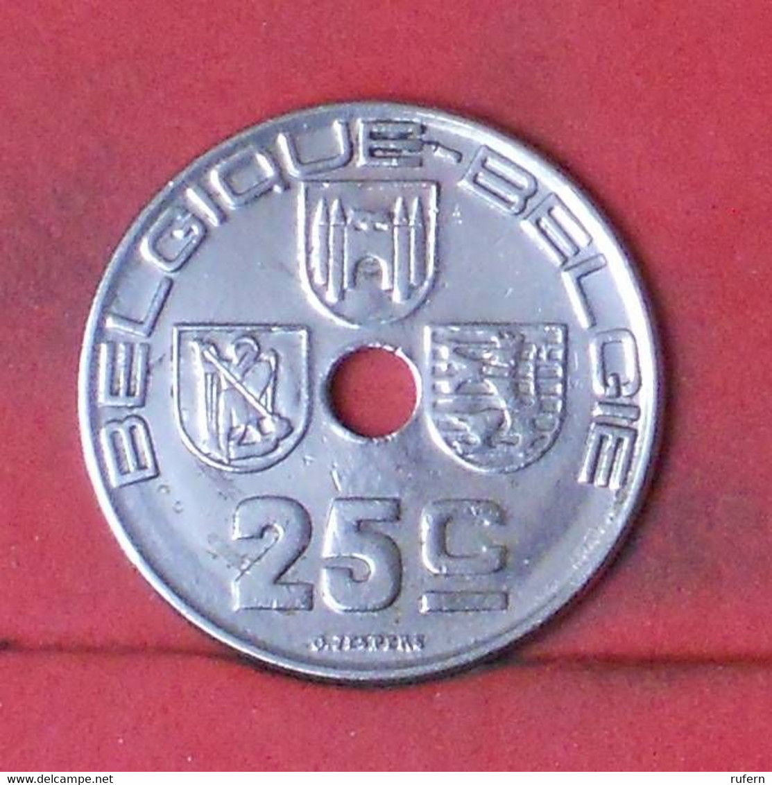 BELGIUM 25 CENTS 1938 -    KM# 114,1 - (Nº41773) - 25 Centimes