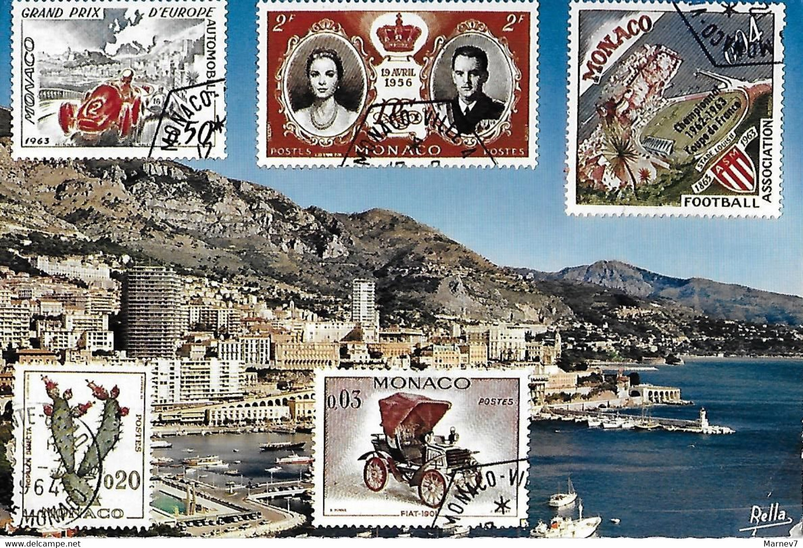 MONACO - La Principauté Monte CARLO Vu Du Rocher - Cad 17 8 1967  Cagnes Sur Mer - Procédé Impression Mexichrome - Brieven En Documenten