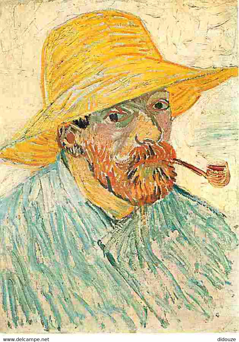 Art - Peinture - Vincent Van Gogh - Autoportrait Au Chapeau Et à La Pipe - CPM - Voir Scans Recto-Verso - Pittura & Quadri