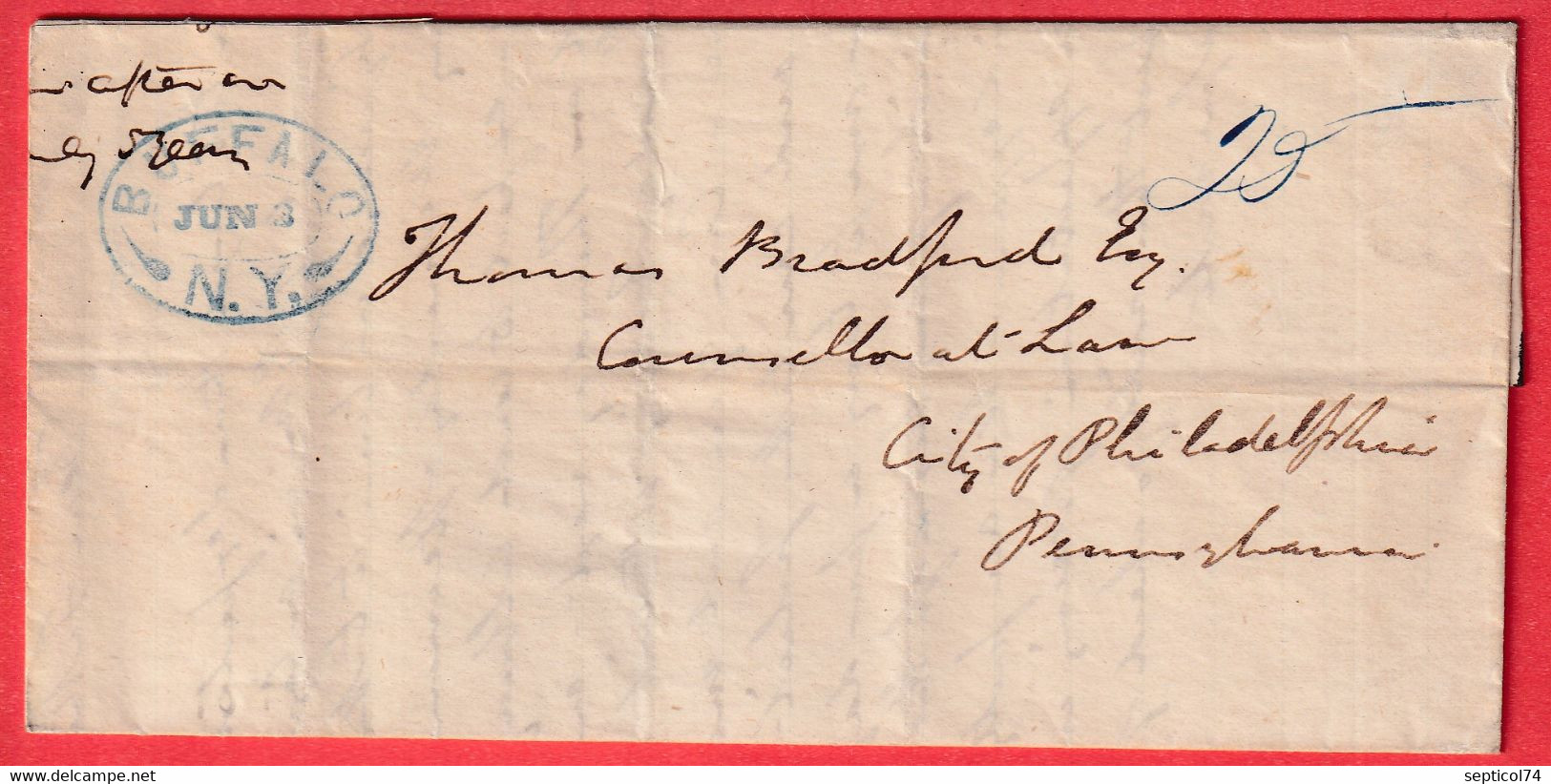 BUFFALO ETAS UNIS USA 1840 PHILADELPHIE PHILADELPHIA - …-1845 Prephilately